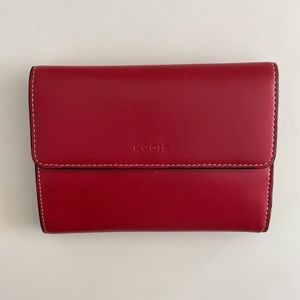 Lodis red leather wallet